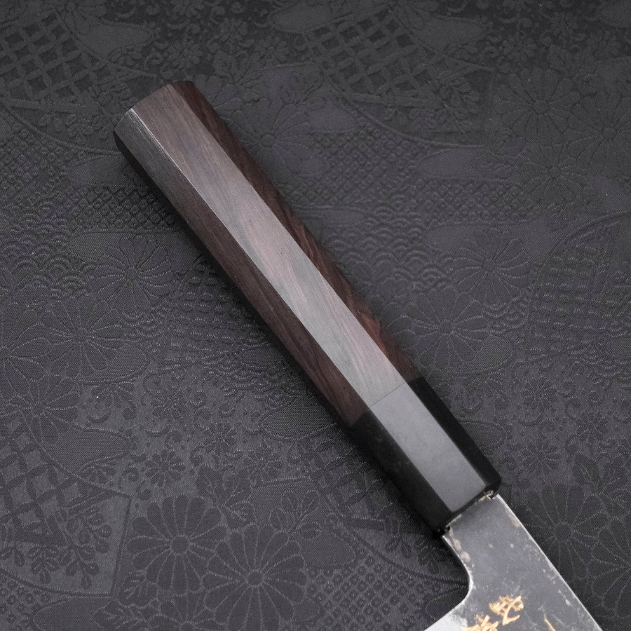 Gyuto White Steel #2 Kurouchi Chokin Dragon Buffalo Ebony Handle 210mm - Image 8