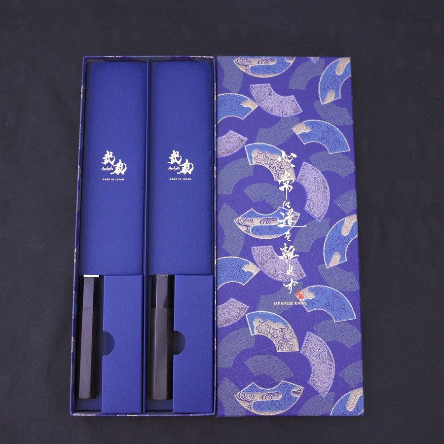 Traditional Blue Washi Gift Wrapping Knife Set Box - Image 5